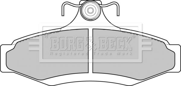BORG & BECK stabdžių trinkelių rinkinys, diskinis stabdys BBP1651